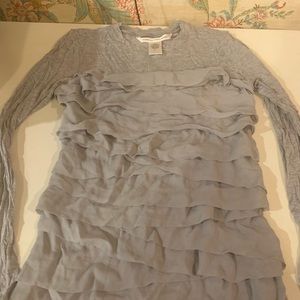 DVF long sleeved ruffle t shirt